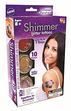 Набір для тимчасового глітер-тату блискучі татуювання Shimmer Glitter Tattoos бодіарт-татту