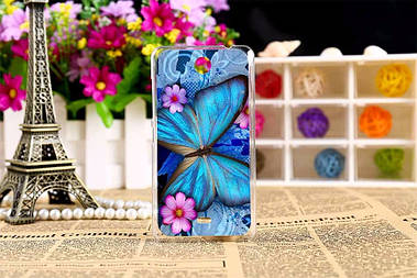 Оригінальний чохол для Microsoft Nokia Lumia 430 з малюнком синя метелик