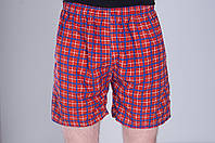 Чоловічі шорти в клітинку (плащівка),червоного кольору