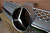 Решітка радіатора Mercedes CLS W219 (05-07) стиль AMG (срібло + хром смужки), фото 4