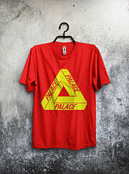 Чоловіча футболка Palace, чоловіча футболка Пелес, спортивна, брендовий, бавовна, червона, всі розміри S