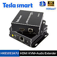 Відеопередавач Tesla Smart HKE1011A7U 4К 3D HDBaseT 100 м HDMI KVM Extender по крученій парі