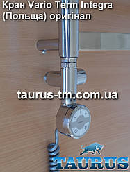 Прохідний кутовий кран під ТЕН VarioTerm Integra chrome 1/2 Польща; для водяних, гібридних сушарок для рушників
