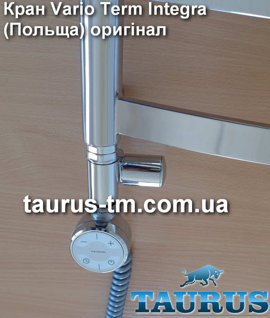 Проходной угловой кран под ТЭН VarioTerm Integra chrome 1/2 Польша; для водяных, гибридных полотенцесушителей - фото 2 - id-p538419435