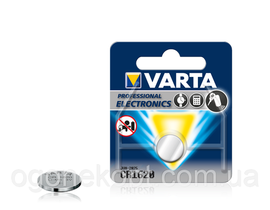Батарейки Varta — Professional Electronics CR1620 Lithium / Li-Ion 3V 1/10/100 шт., фото 3