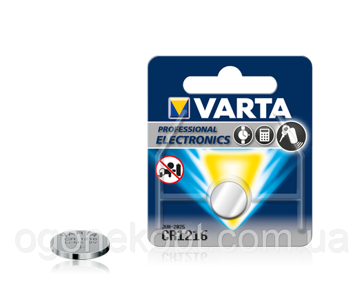 Батарейки Varta — Professional Electronics CR1216 Lithium / Li-Ion 3V 1/10/100 шт., фото 3