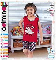 Пижама детская для девочки 4-10лет "Dalmina kids" производства Турции