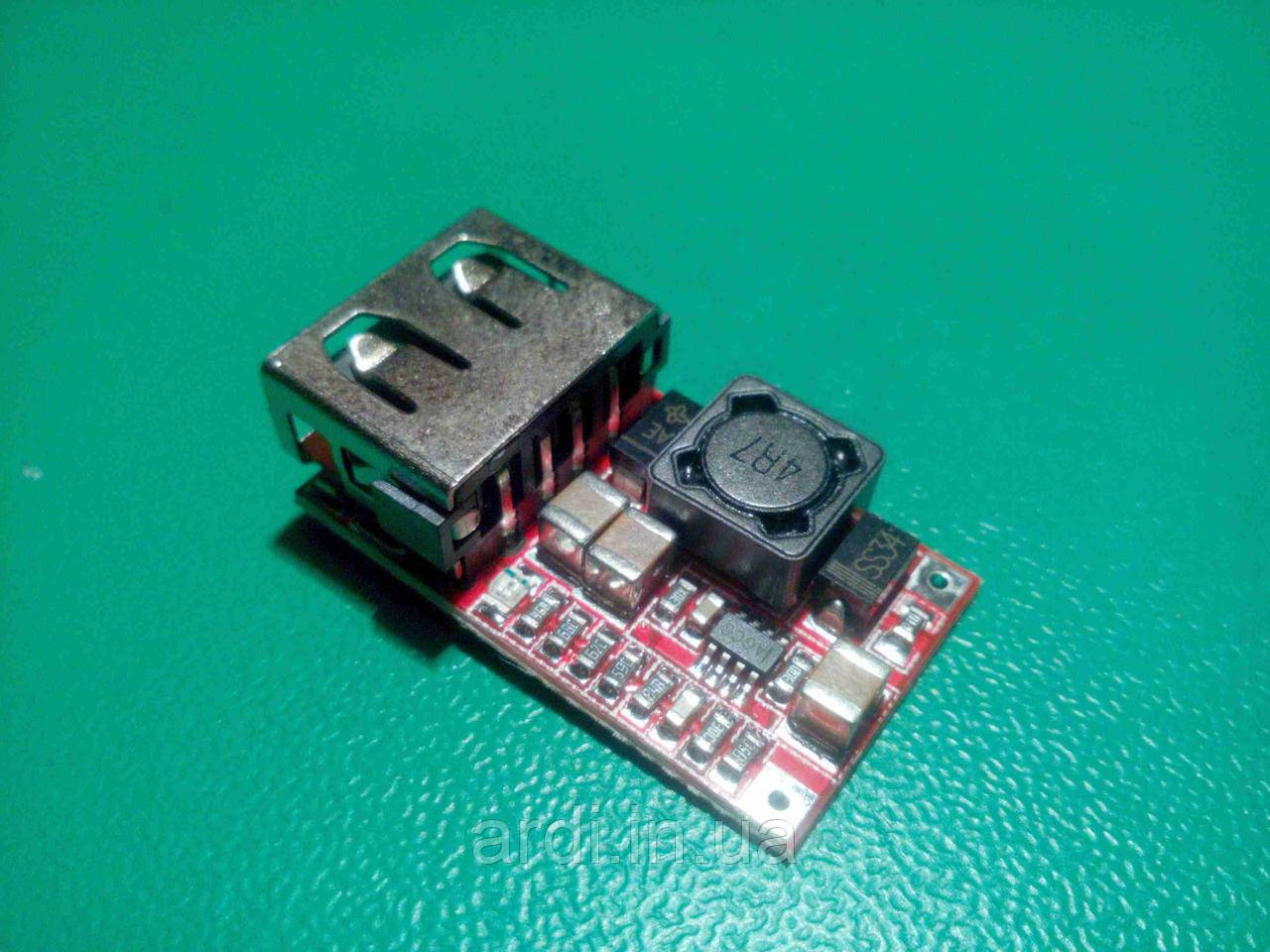 Понижчий перетворювач з USB вихідом DC-DC 24-5 В