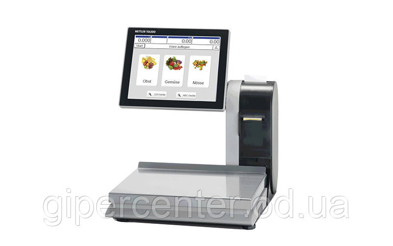 Торгові ваги з друком етикетки і сенсорним дисплеєм Mettler Toledo UC-GTT-M до 15 кг, точність 2/5 г