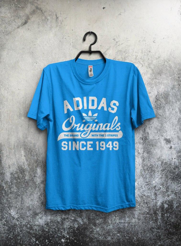 Футболка Адідас чоловіча бавовняна, спортивна літня футболка Adidas, Турецький бавовна, S