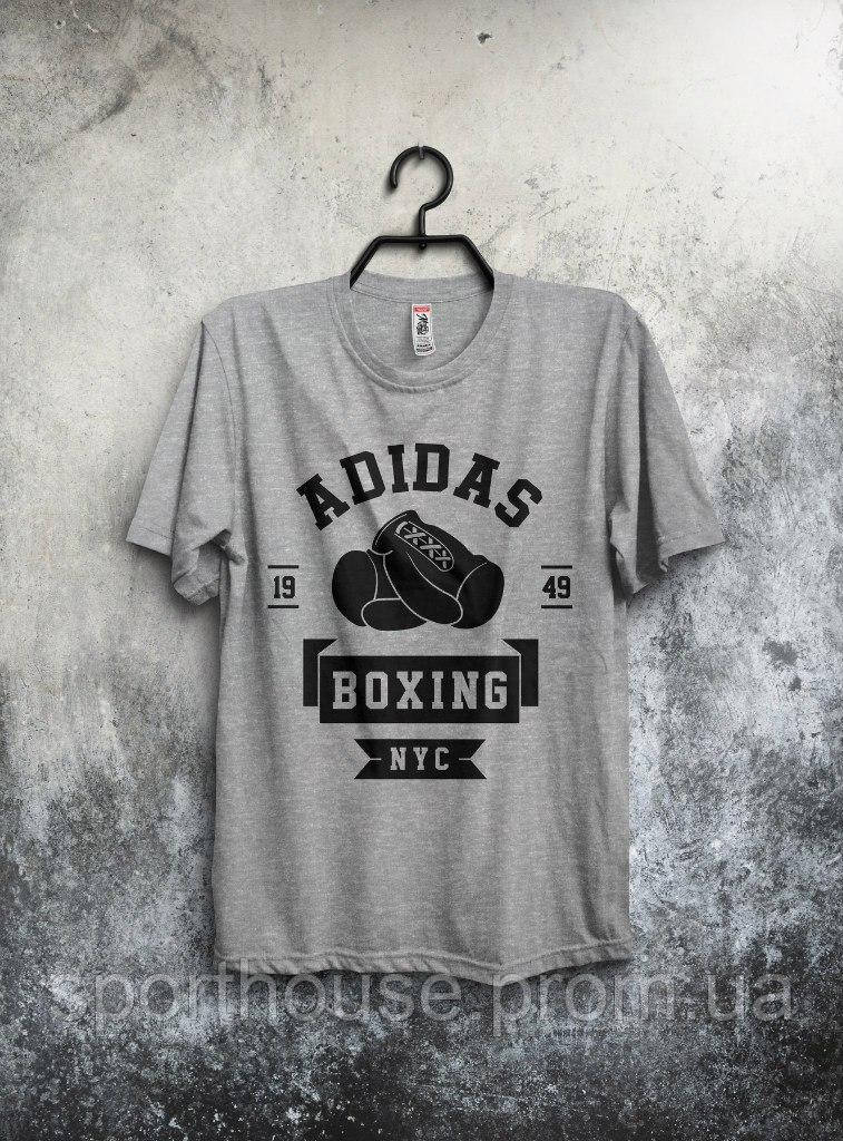 Футболка Адідас чоловіча бавовняна, спортивна літня футболка Adidas, Турецький бавовна, S