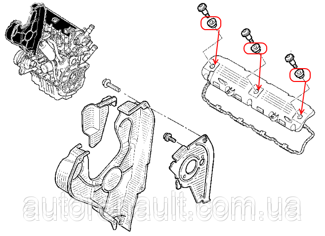 Прокладка болта крепления клапанной крышки на Рено Трафик 01-> 1.9dCi - RENAULT (оригинал) 8201009975 - фото 2 - id-p33194042