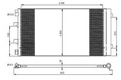 Радіатор кондиціонера на Рено Майстер III 2.3 dCi (c 2010 р. в.) Valeo (Франція) 814179