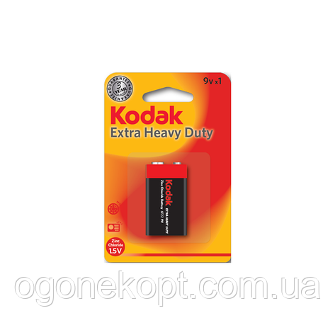 Батарейки Kodak - Extra Heavy Duty 6F2 Крона 9V 1/10/50шт, фото 1