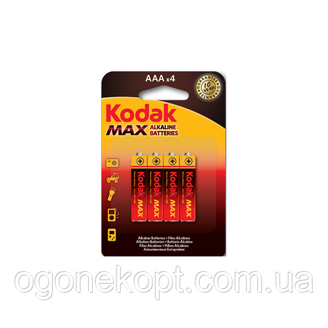 Батарейки Kodak — Max ААА LR03 1.5V 4/40/200шт, фото 1