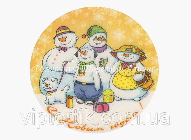 Вафельні картинки — Новий рік No5D — 14,5 см, фото 1