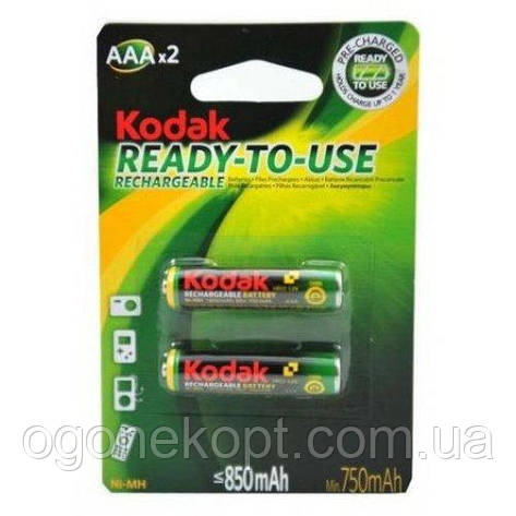 Акумулятори Kodak — Rechargeable Battery AAA HR03 Ni-MH 850 mAh 1.2V 2/20/200шт, фото 2