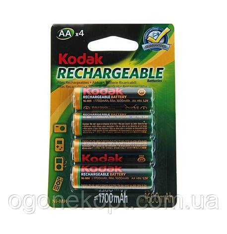 Акумулятори Kodak — Rechargeable Battery АА HR6 Ni-MH 1700mAh 1.2V 4/20/200шт, фото 1