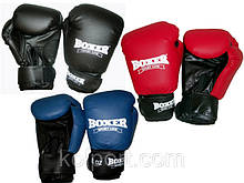 Рукавиці боксерські BOXER 6, 8,10, 12 oz (шкірвініл)