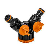 Трійник редукційний з кранами 1"/3/4" (внутрішня різь) ECO-PWB2222L