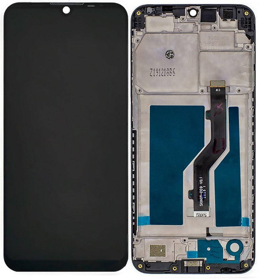 

Дисплей ZTE Blade A7 2019 с тачскрином и рамкой, SKI608-B08 V0.2, оригинал, черный