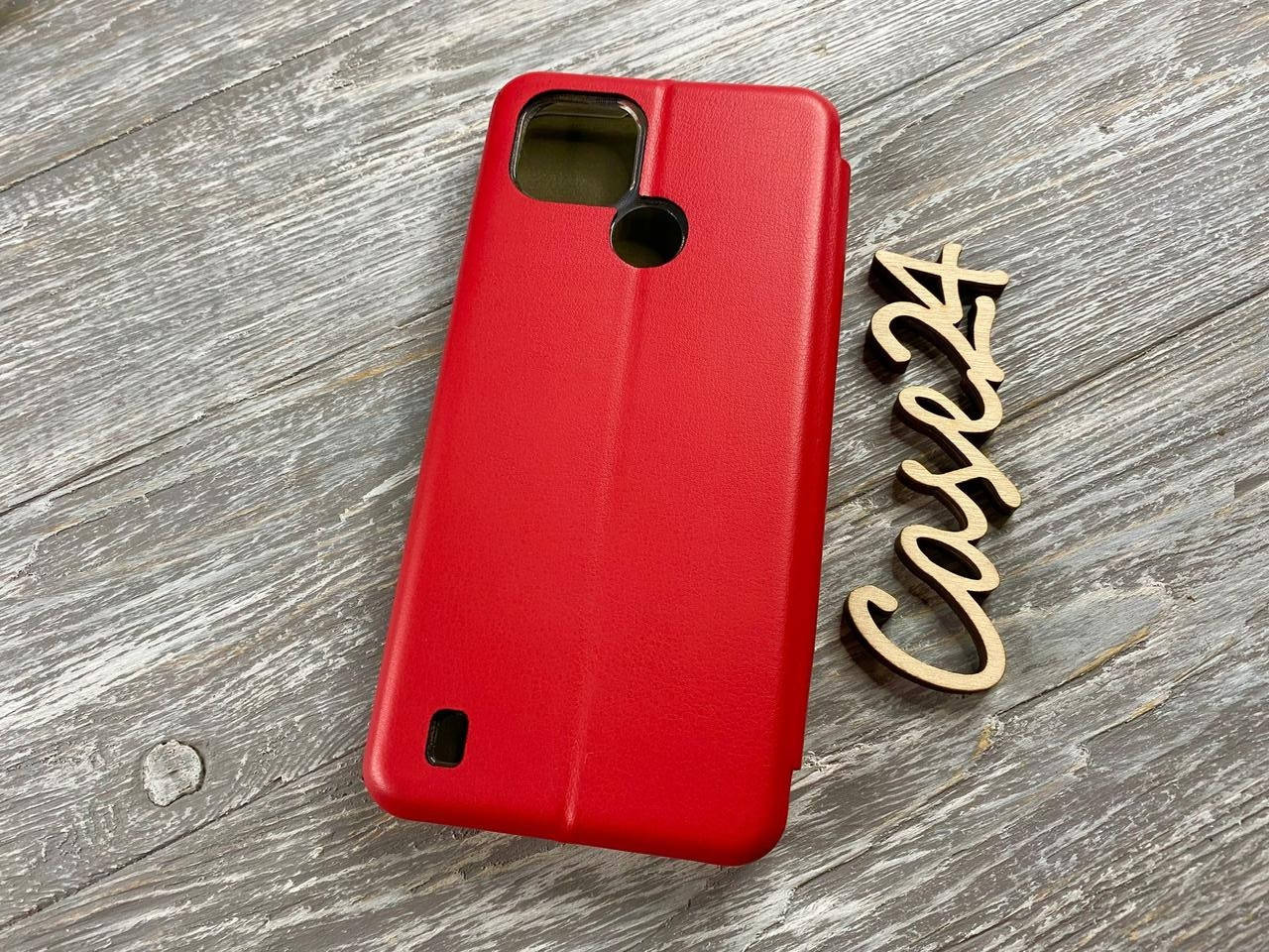 

Кожаный чехол книжка Elegant на Realme C21 (5 цветов) красный