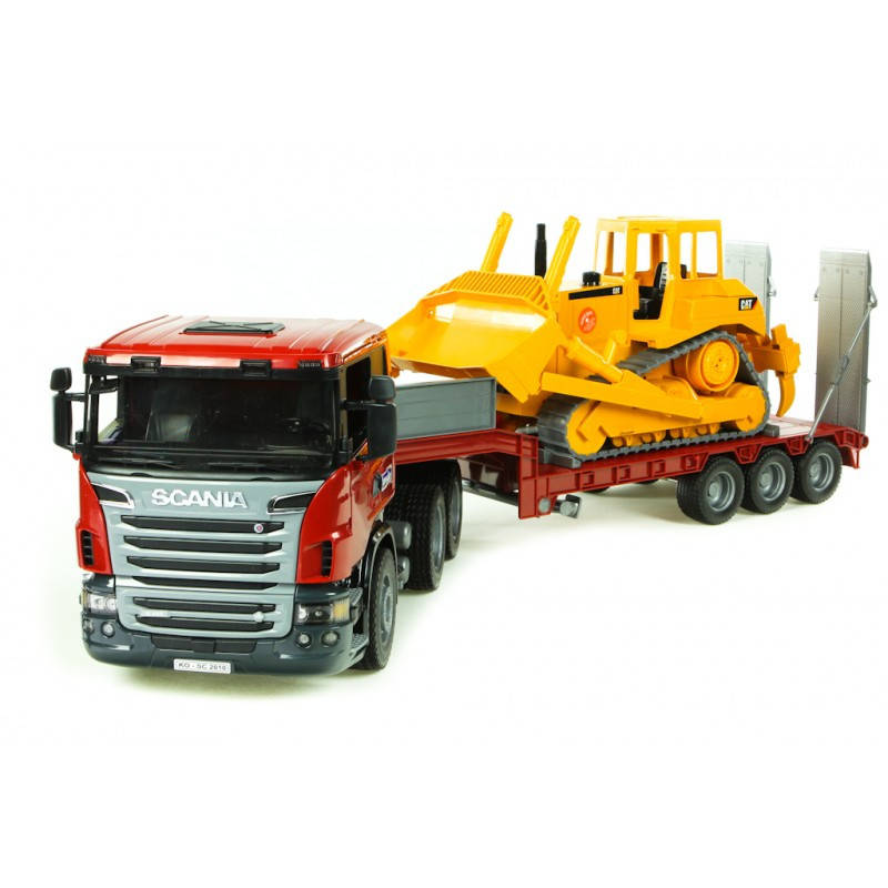 

Ирушечная машина Scania R с полуприцепом и бульдозером Bruder 03555, Серый