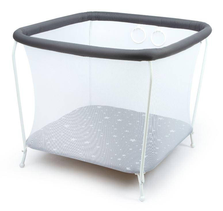 

Манеж ОММИ "Кубик" графитовый, прямоугольный, евро - сетка, Темно-серый