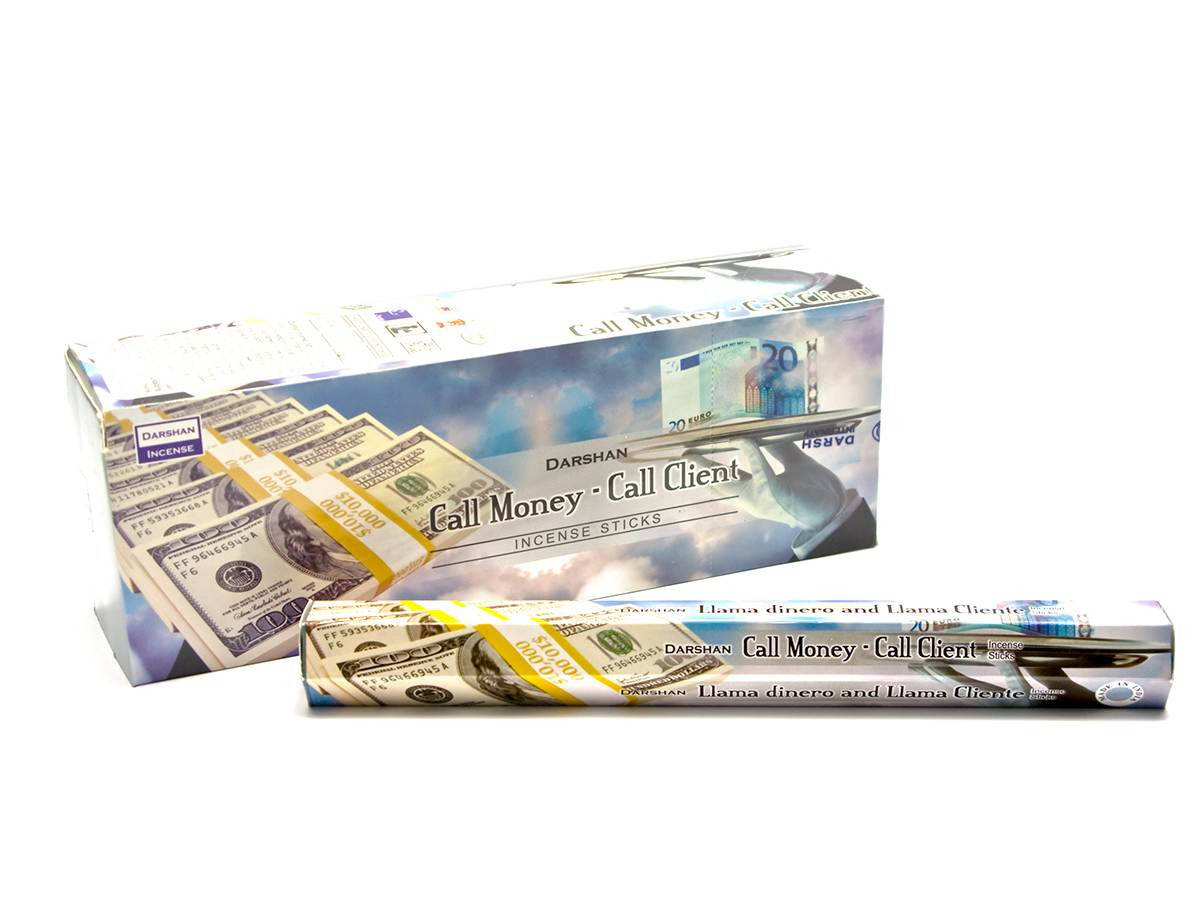 

Аромапалочки Darshan Call money-Call Client (Привлечение денег и клиентов) (20 палочек/уп) шестигранник