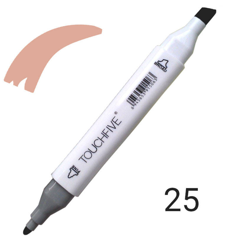 

Маркер двосторонній TouchFive №25 Salmon Pink (Лососевий рожевий) (TF2209-25), Розовый
