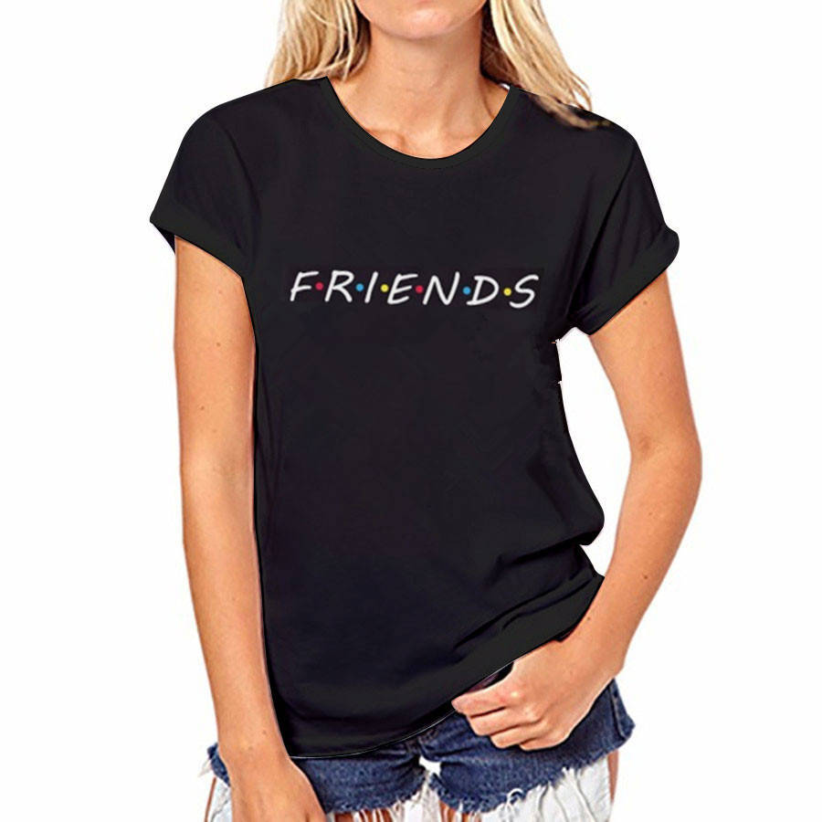 

Женская футболка. Женская футболка с надписью. Friends черный, L