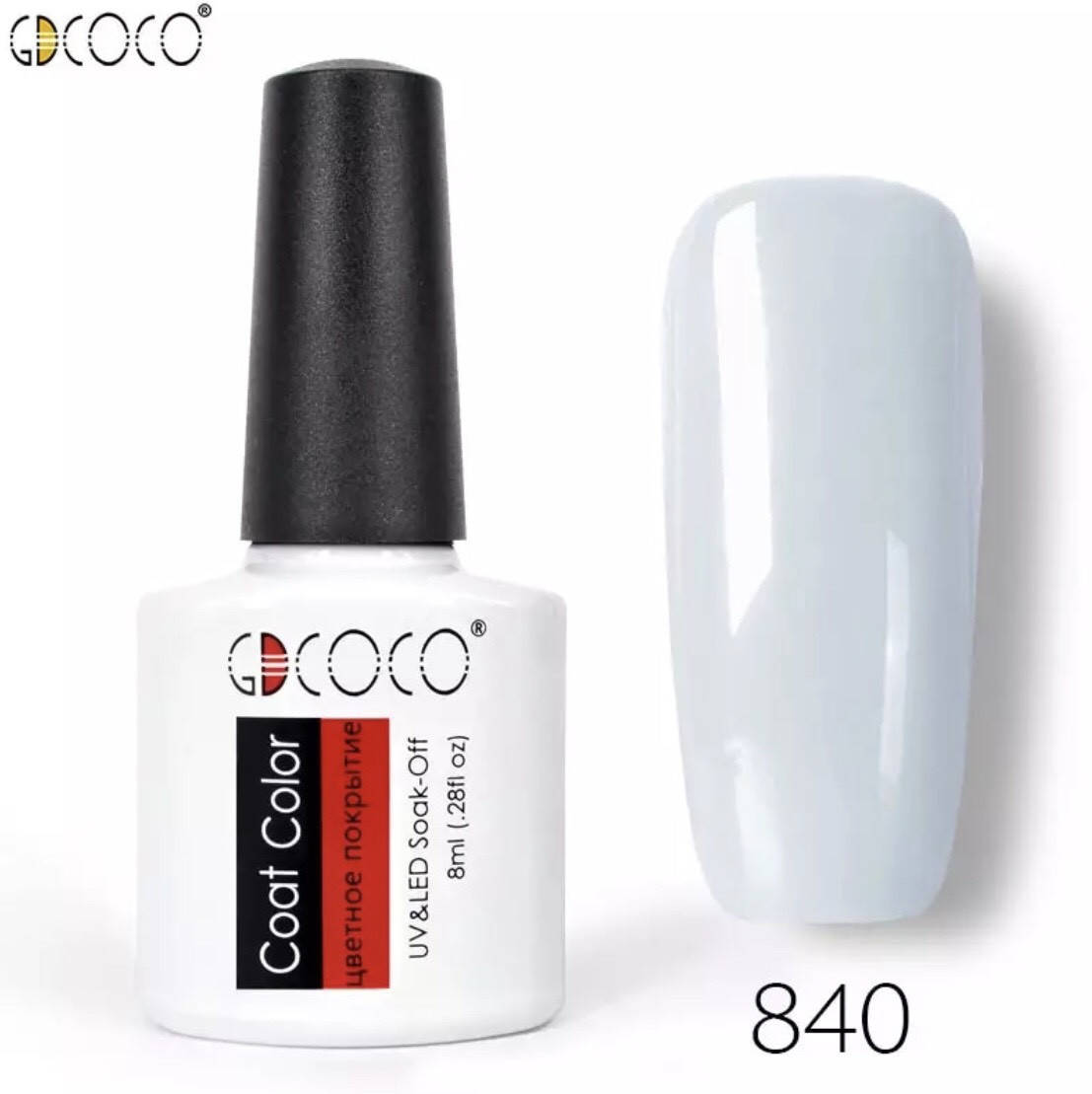 

Гель-лак GDCOCO 8 мл, №840 (светлый, серый)