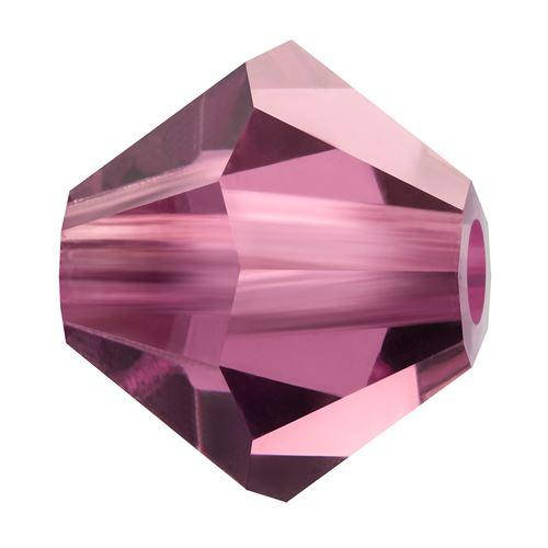 

Хрустальные биконусы Preciosa (Чехия) 4 мм Amethyst, Фиолетовый