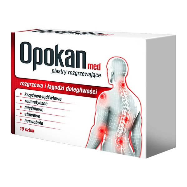 

Opokan Med - пластыри при болях в мышцах (спина, руки, шея), суставов, ревматизме, 10 шт