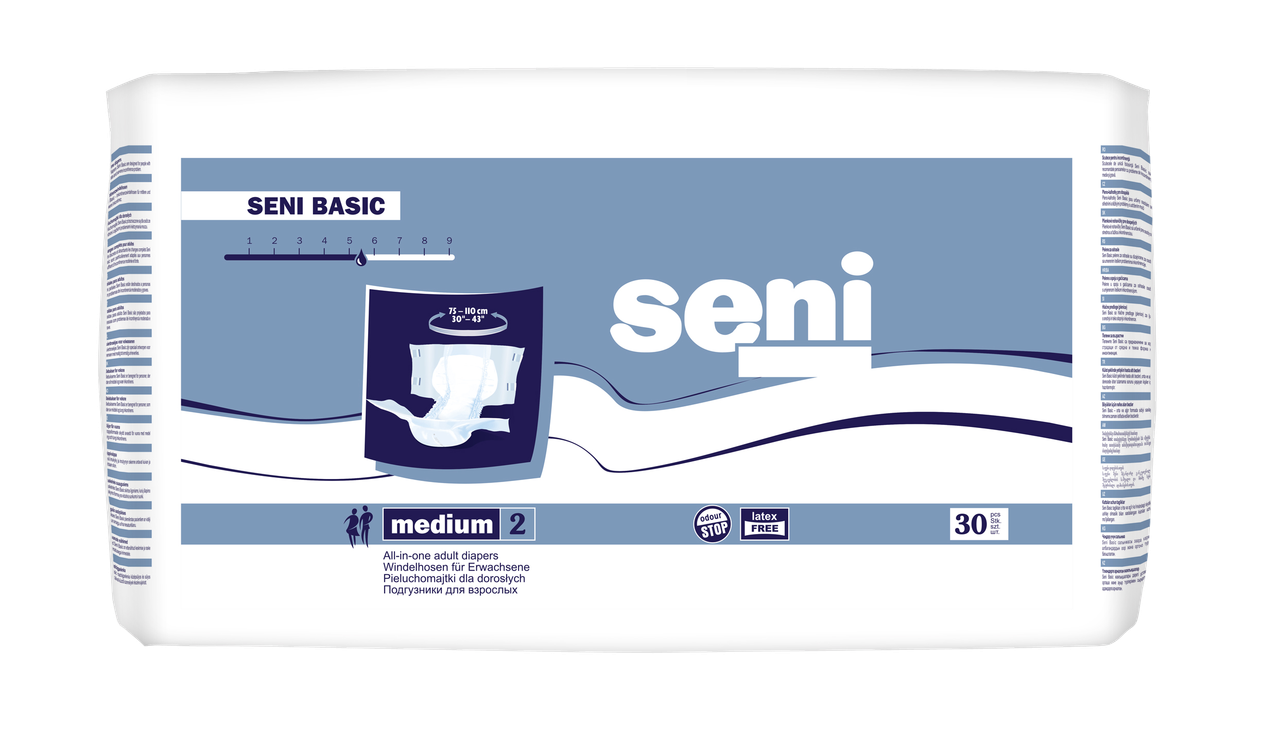 

Подгузники для взрослых SENI BASIC 2 MEDIUM 30 шт.