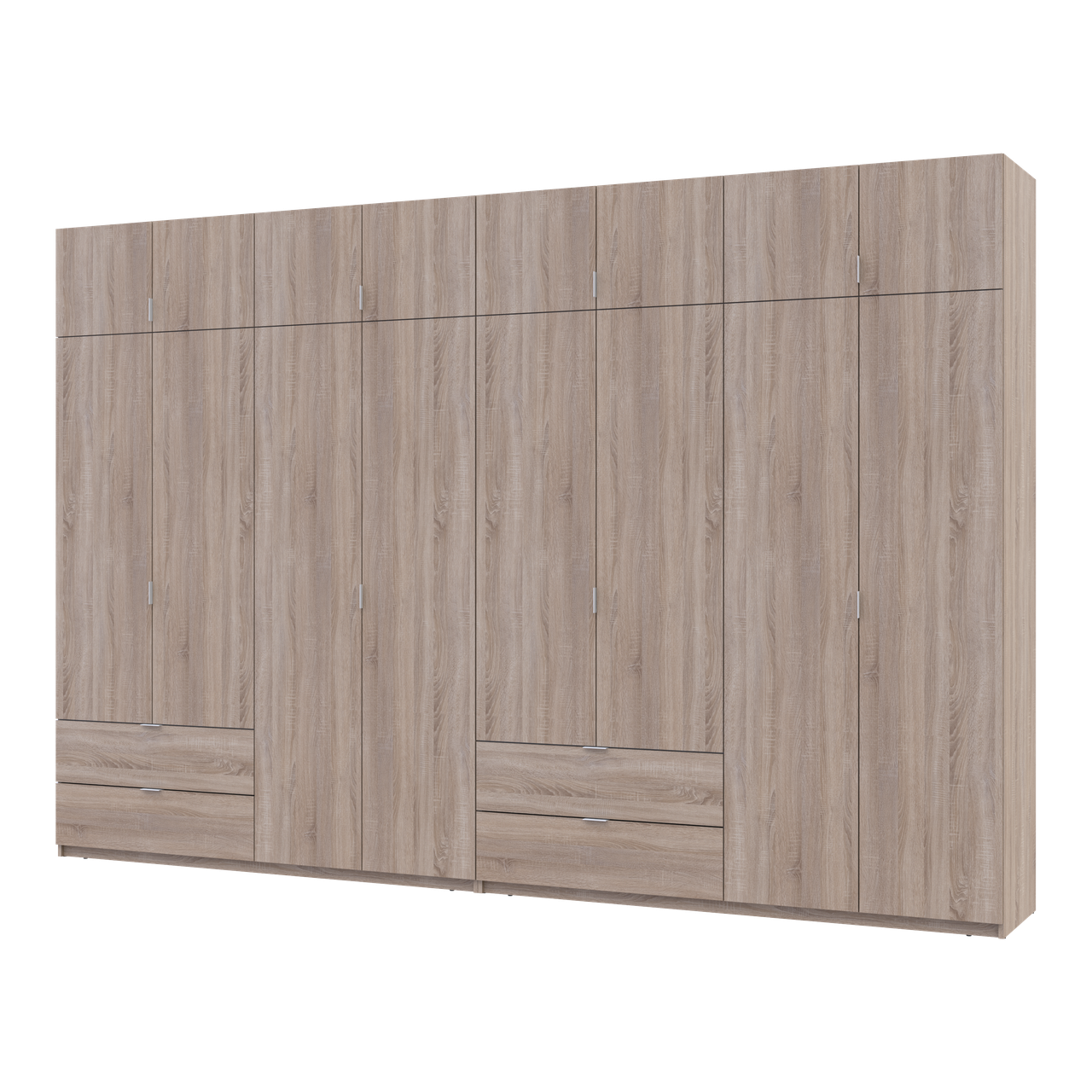 Розпашна Шафа для одягу Doros Лукас Дуб сонома 4+4 ДСП 360х50х240 (42005143)