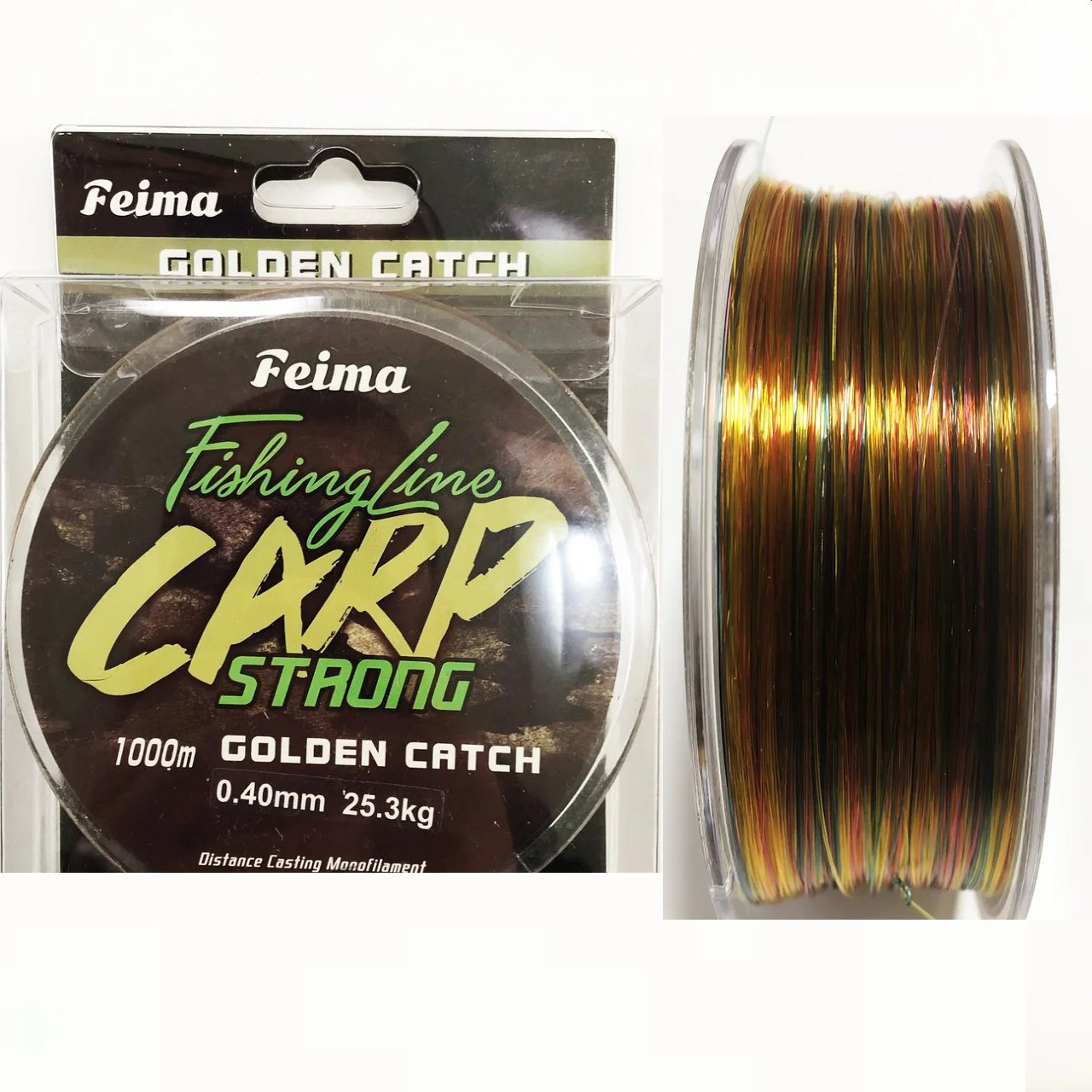 

Леска Feima CARP 0.40мм 1000метров Мультиколор тест 25,3кг, Разные цвета