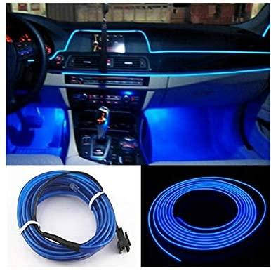 

Подсветка для салона 5 М автомобиля с адаптером в прикуриватель CAR Cold Light Line EL-1302 СИНЯЯ