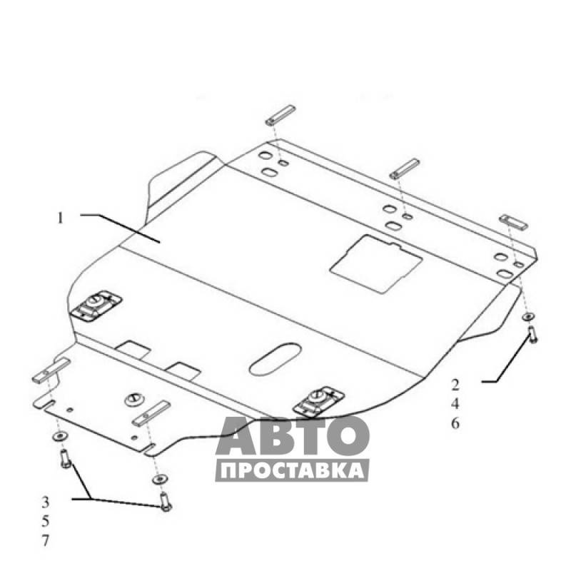 

Kolchuga защита двигателя и КПП Ford Focus II / C-Max Standart