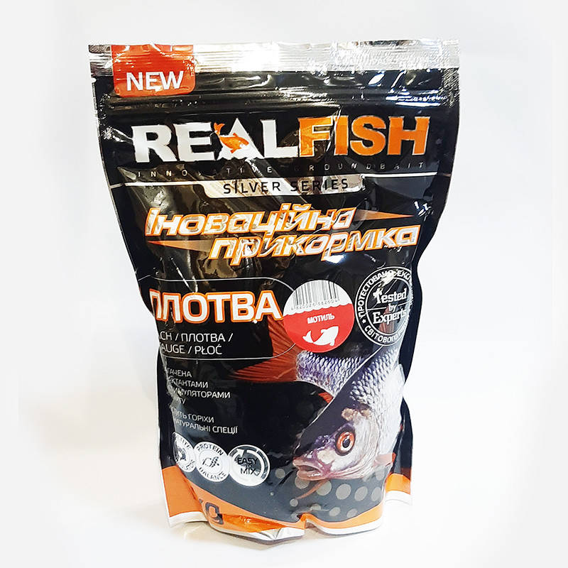 

Прикормка RealFish Плотва Мотыль 1кг