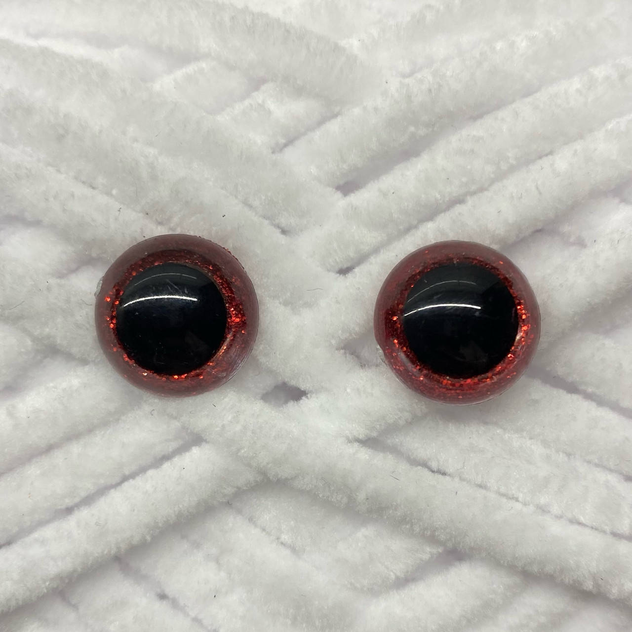 

Очі напівсфері блискучі на кріпленні 16мм червоні