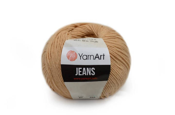 

YarnArt Jeans, Крем брюле №7, Бежевый