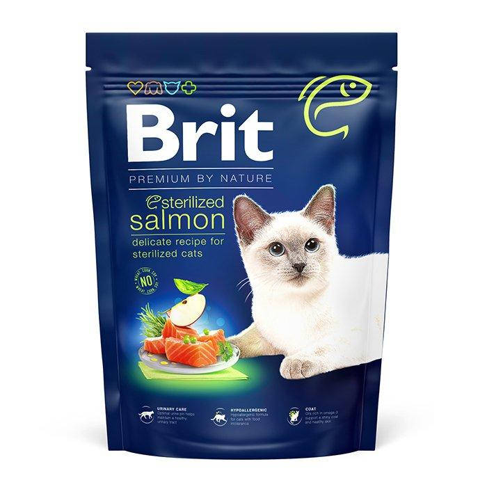 

Brit Premium by Nature Cat Sterilised для стерилизованных котов с лососем 1.5 кг
