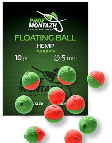

Насадка плавающая Профмонтаж Floating Ball 4mm Hemp (Конопля) 10шт/уп