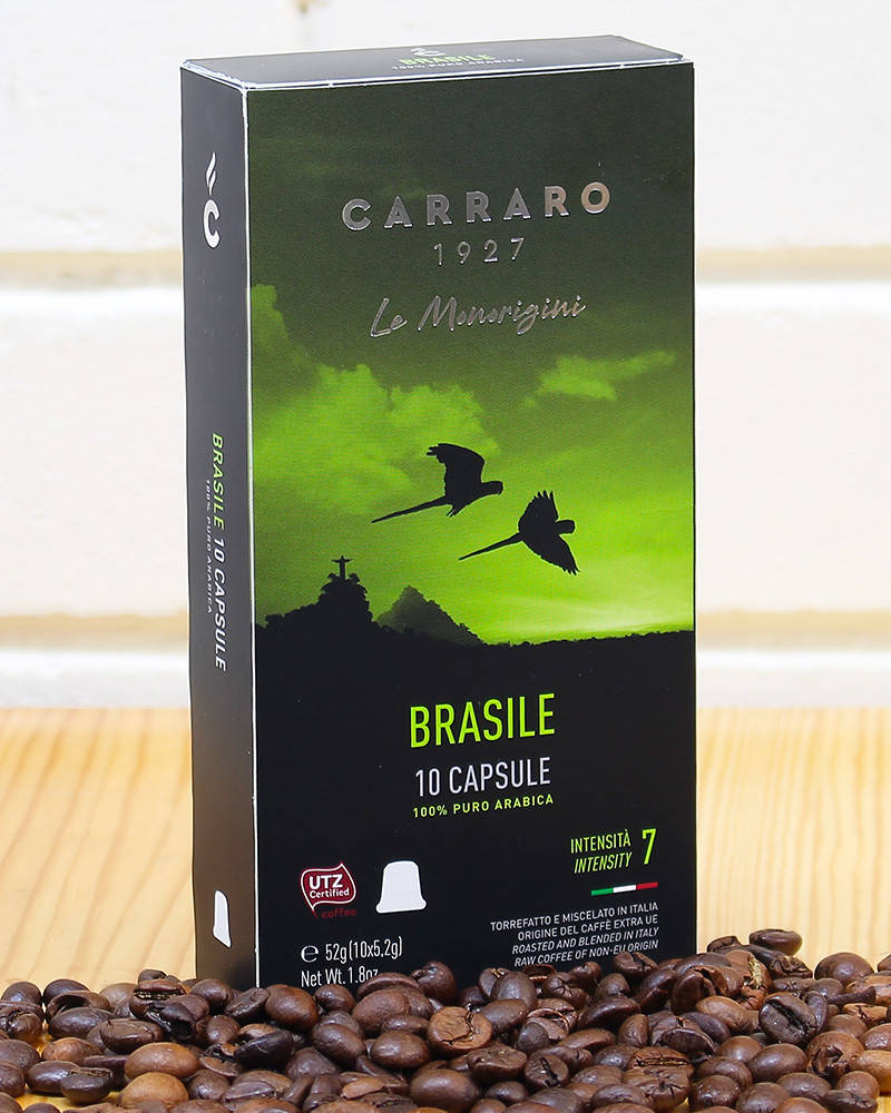 

Кофе в капсулах Carraro Brasile NESPRESSO, 10 шт (моносорт арабики)