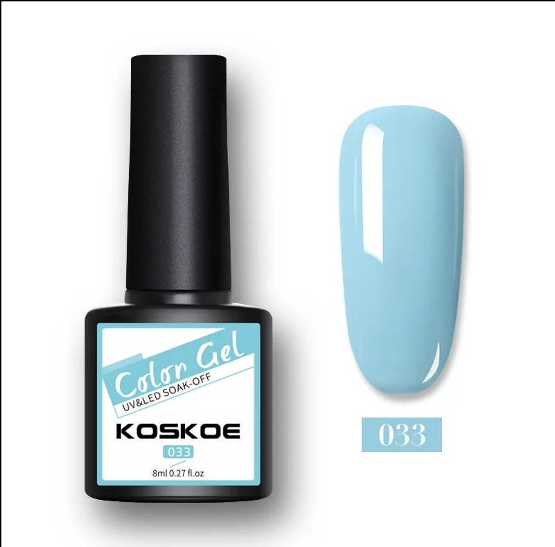 

8мл. Гель лак Color Gel Koskoe УФ UV, для маникюра, ногтей под лампу Голубой 33