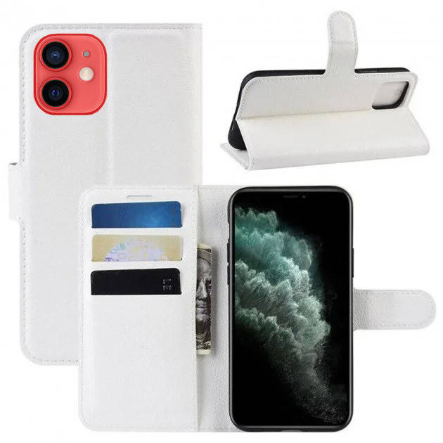 

Чехол-книжка Litchie Wallet для Apple iPhone 12 / 12 Pro White, Белый
