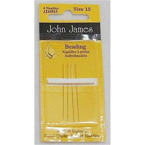 

JJ10515 Набор длинных бисерных игл для нанизывания №15 (4штуки).John James.