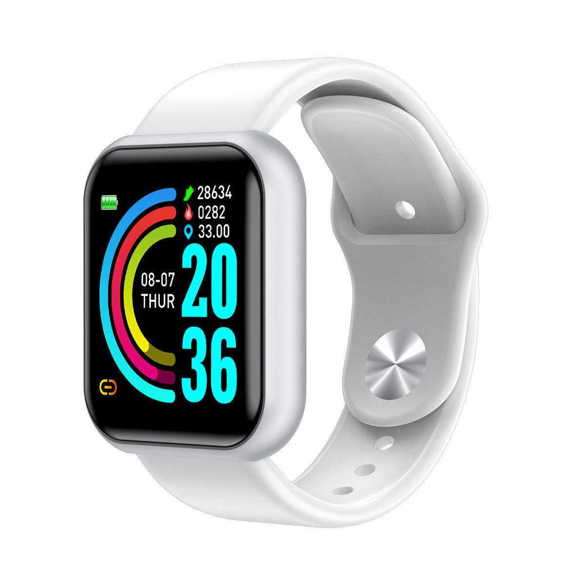 

Умные часы D20 смарт-часы фитнес браслет Y68 белые smart watch