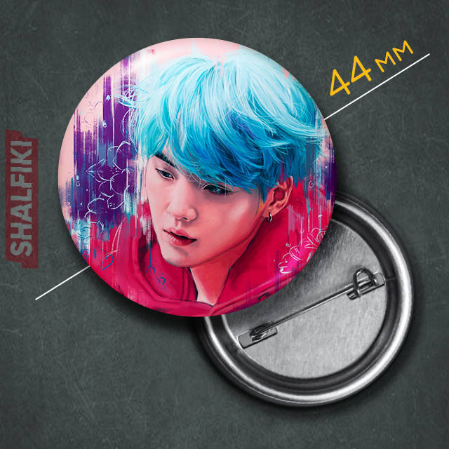 

"Мин Юнги / Suga (БТС / BTS)" значок круглый на булавке Ø44 мм